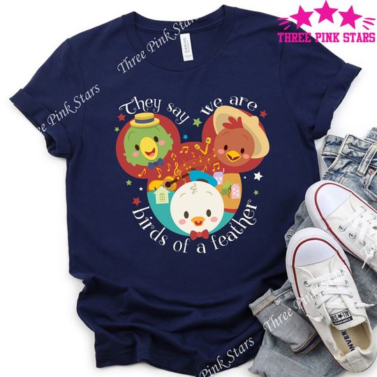 The Three Caballeros Shirts, Birds Of A Feather T-shirt, Epcot Mexico Mexican Tee E4080