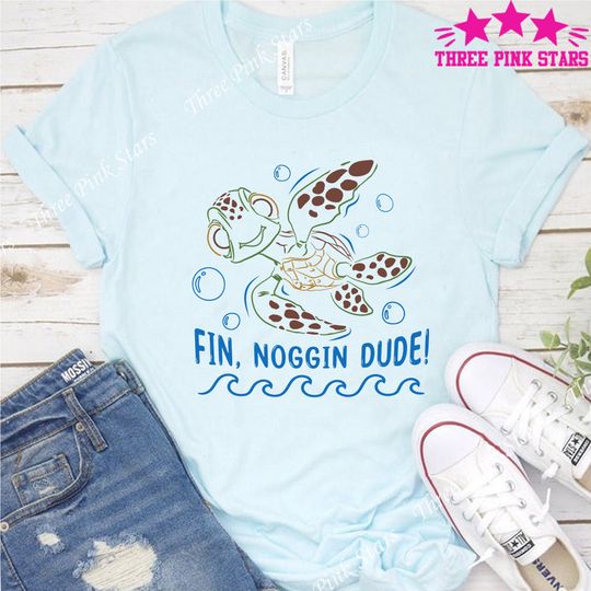 Pixar Finding Nemo Shirt, Squirt Sea Turtle T-shirt E4082