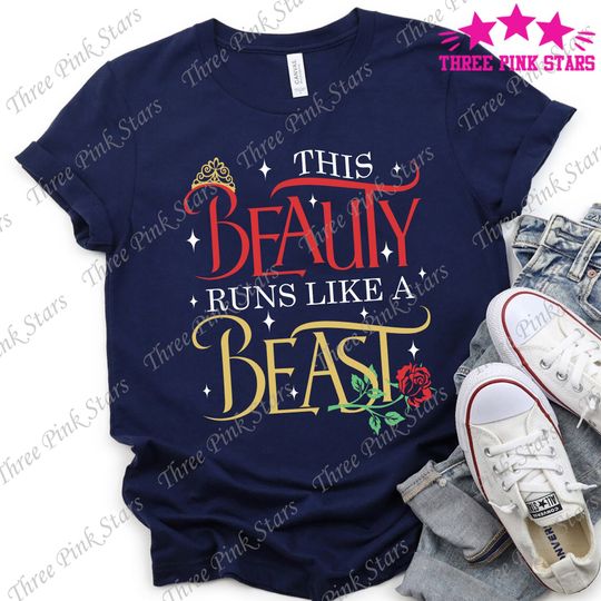 Beauty And The Beast Running Shirt, Princess Belle Running Shirt E5023
