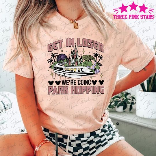 Monorail Shirt, Theme Park Shirt, Four Parks with Monorail Tee, Epcot Park Hopper E5193