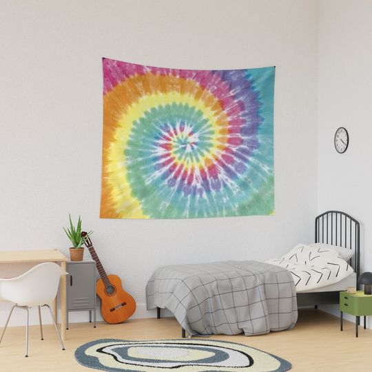 Tie Dye Tapestry, Retro Tapestry, Back to School Gift Idea, For Decoration, Home and Living