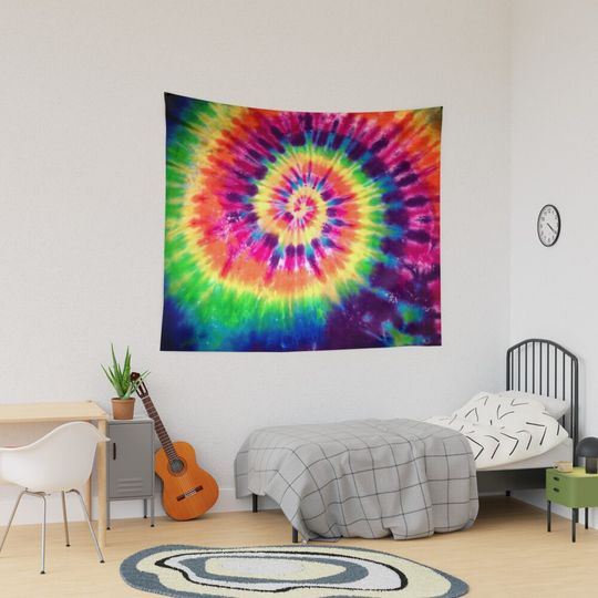 Tie Dye Tapestry, Retro Tapestry, Back to School Gift Idea, For Decoration, Home and Living