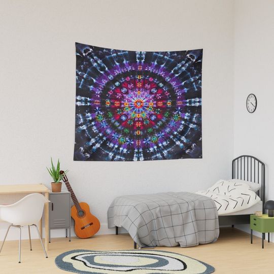 Psychedelic Tie Dye Tapestry, Retro Tapestry, Back to School Gift Idea, For Decoration, Home and Living