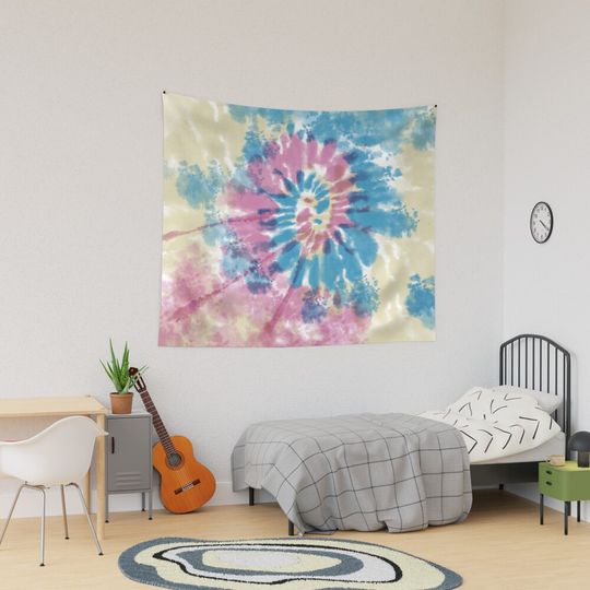 Spiral Surf Tapestry, Retro Tapestry, Back to School Gift Idea, For Decoration, Home and Living