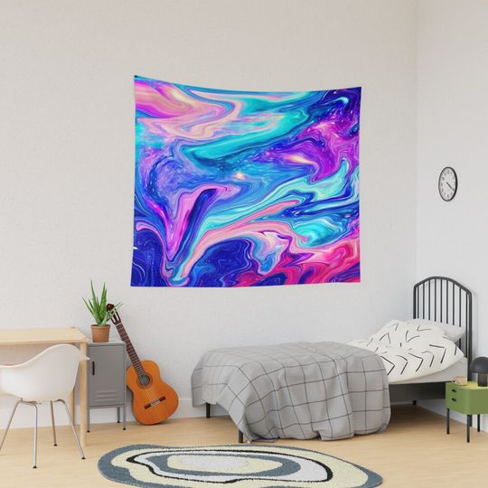 Tie Dye Tapestry, Retro Tapestry, Back to School Gift Idea, For Decoration, Home and Living