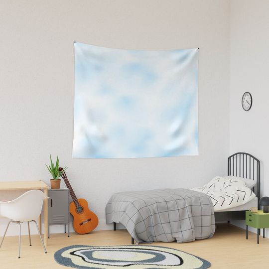 Blue Tie Dye Tapestry, Retro Tapestry, Back to School Gift Idea, For Decoration, Home and Living