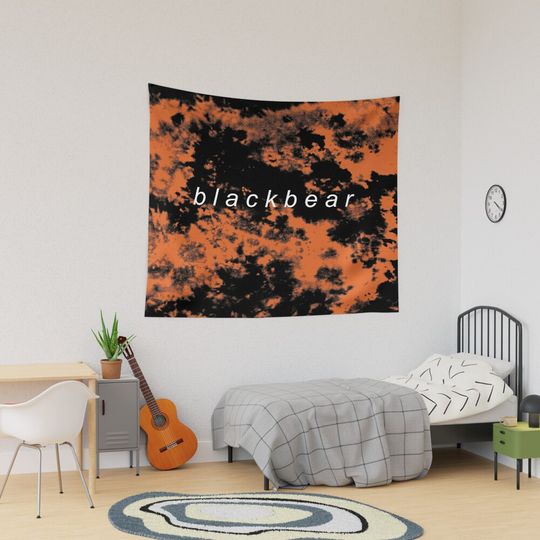 Blackbear Tie Dye Tapestry, Retro Tapestry, Back to School Gift Idea, For Decoration, Home and Living