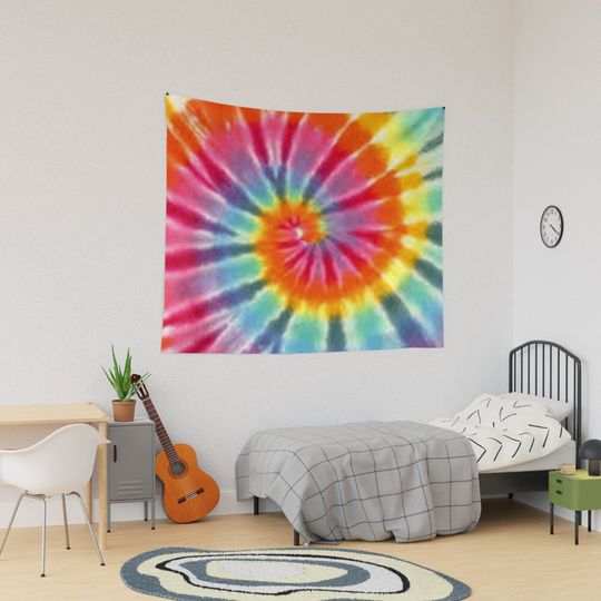 Tie-dye Tapestry, Retro Tapestry, Back to School Gift Idea, For Decoration, Home and Living