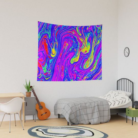 Trippy Tapestry, Retro Tapestry, Back to School Gift Idea, For Decoration, Home and Living