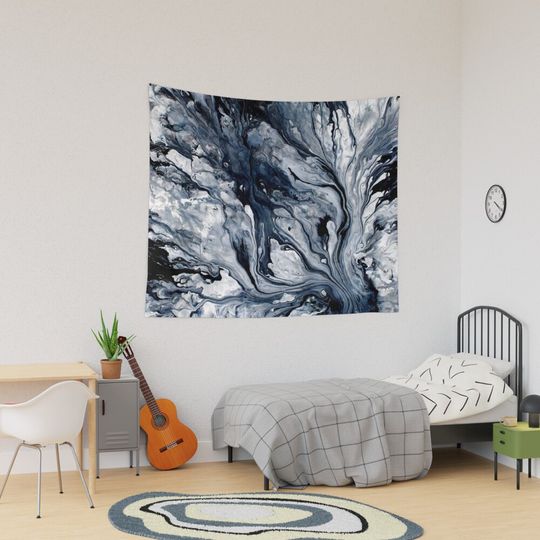 Marble Tie-Dye Tapestry, Retro Tapestry, Back to School Gift Idea, For Decoration, Home and Living