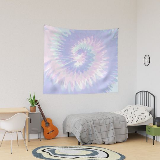 Pastel Tie Dye Tapestry, Retro Tapestry, Back to School Gift Idea, For Decoration, Home and Living