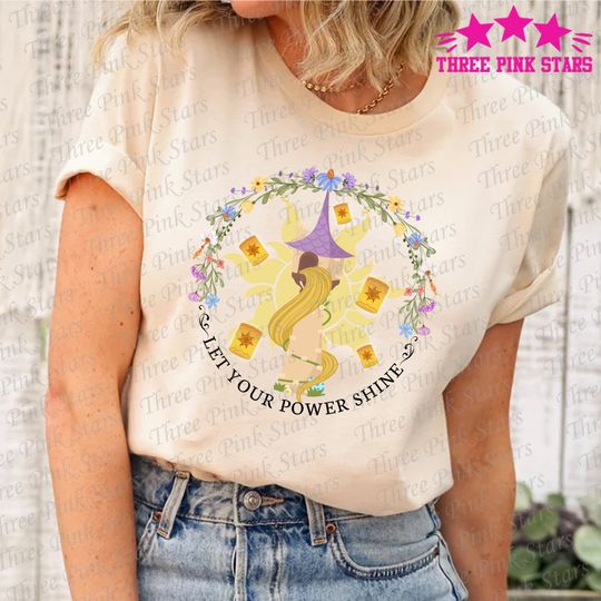 Floral Rapunzel Princess Shirt, Tangled Shirt, Rapunzel's Tower T-Shirt E5143
