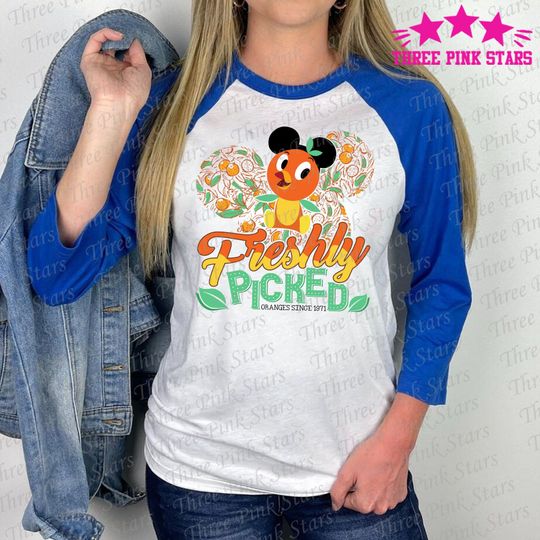 Funny Orange Bird Raglan 3/4 Sleeve E4045