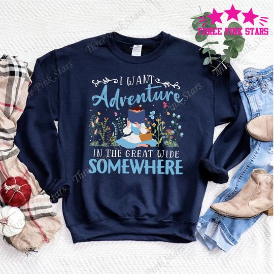 Belle Princess Sweatshirt, Beauty And The Beast Sweatshirt, Belle's Book Tee E4155