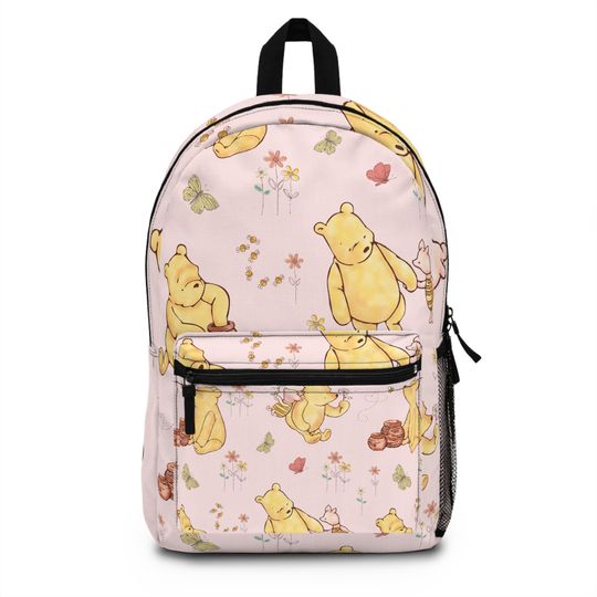 Pink Winnie the Pooh Backpack, Disney Backpack, Disney Bag, Disney School Bag, Kids Backpack