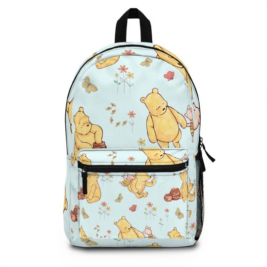 Blue Winnie the Pooh Backpack, Disney Backpack, Disney Bag, Disney School Bag, Kids Backpack