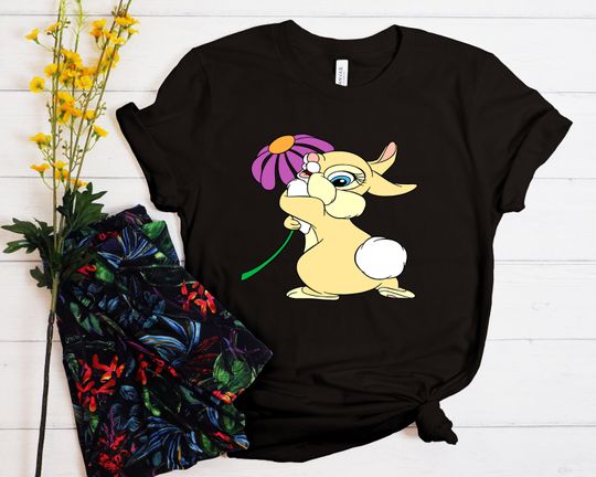 Disney Bambi Thumper Vintage Floral Portrait Shirt, Birthday Gift