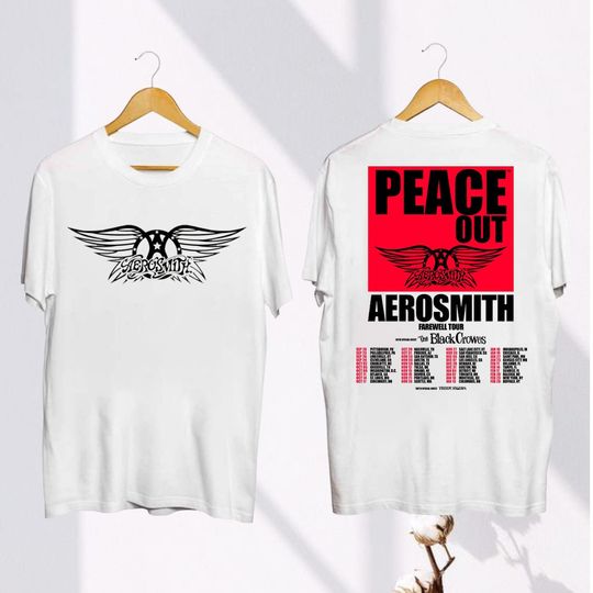 Aerosmith Logo Shirt, Aerosmith Peace Out Farewell Tour 2024-2025 T-shirt, Aerosmith Fan Gifts, Aerosmith Rock Band Shirt, Aerosmith Merch
