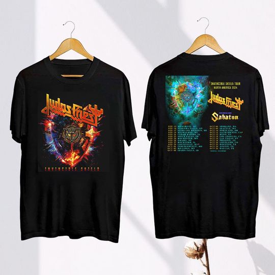 Judas Priest Invincible Shield 2024 Tour Shirt, Judas Priest Band Logo Shirt, Judas Priest Band Fan Gift, Judas Priest 2024 Concert Merch