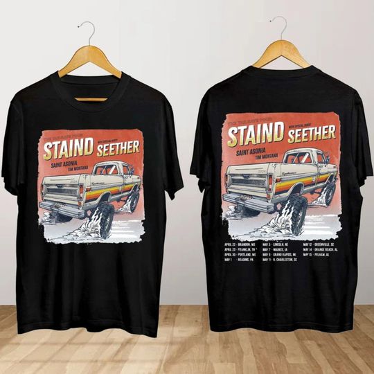 Staind 2024 Tailgate Tour Shirt, Staind Concert Shirt, Tailgate Tour 2024 Shirt, Staind Fan Gift, Staind Tour Gift