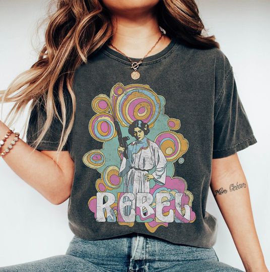 Retro Star Wars Princess Leia Rebel Shirt, Disney Princess Leia T-shirt