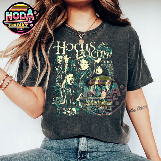 Vintage Hocus Pocus Shirt, Retro Sanderson Sisters T-shirt, Horror Movie Characters, Trick Or Treat, Halloween Scary Movie, Spooky Season