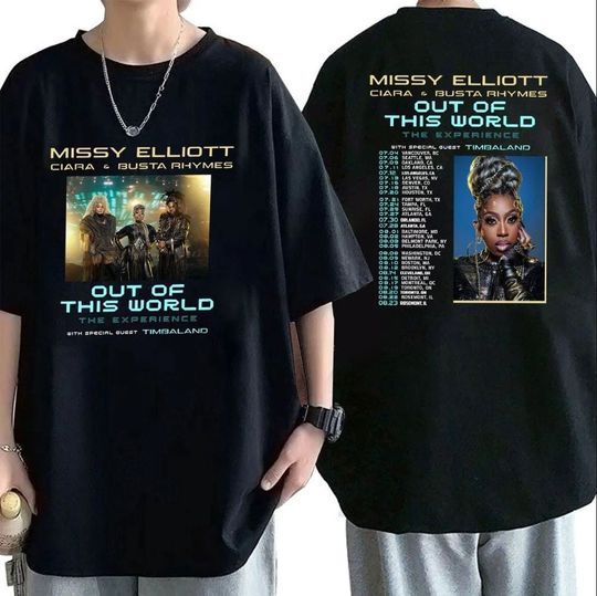 Missy Elliott 2024 Tour X Ciara & Busta Shirt,Missy Elliott Rap Tour Concert Tee,Unisex Tshirt,Funny Birthday Tee Vintage Gift For Men Women