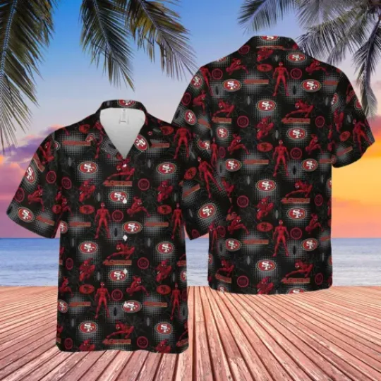 San Francisco 49ers Hawaiian Shirt, button down shirt, Gift for Fan