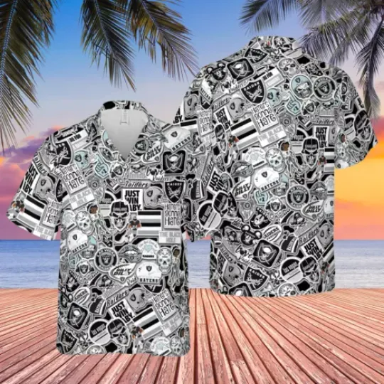 Las Vegas Raiders Hawaiian Shirt,, button down shirt, Gift for Fan