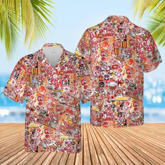 Kansas City Chiefs Hawaiian Shirt, button down shirt, Gift for Fan