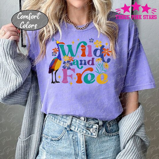 Kevin Pixar Up Movie Comfort Colors Shirt, Wild & Free Shirt, Animal Kingdom Tee E5168