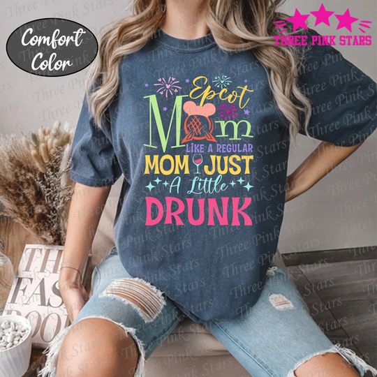 Epcot Mom Comfort Colors Shirt,, Magical Mommy Tee, Gift For Mom, Magic Kingdom Tank Top, Epcot Drink E5131