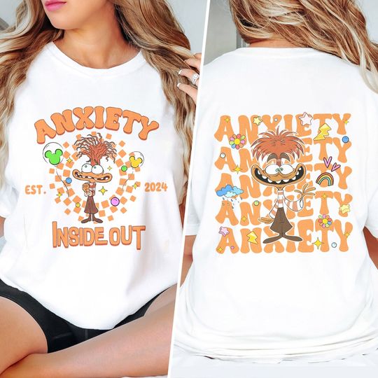 Funny Inside Out Anxiety Disney Double Sided Shirt