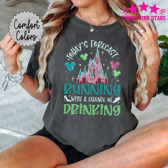 Discover Today's Forecast Running Comfort Colors Shirt, Magic Kingdom Running Shirt, Magical Castle T-shirt E5107