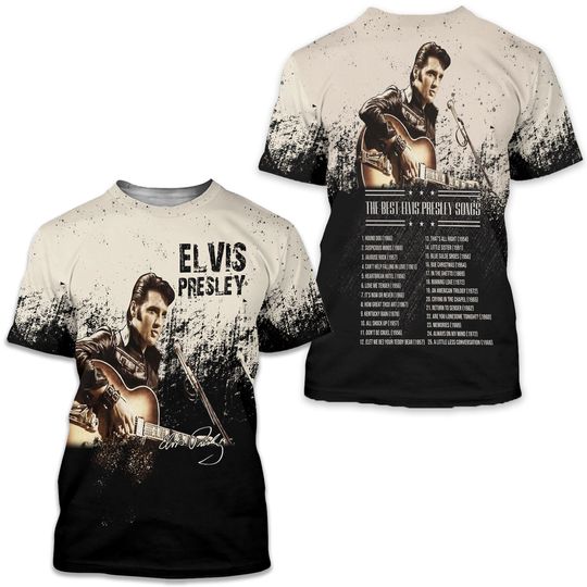 Elvis Presley Tour 3D T-Shirt - Elvis Presley 3D T-Shirt
