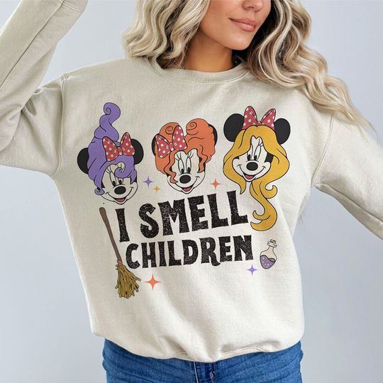 Trendy Halloween Long Sleeve Cotton Sweatshirt, Trick Or Treat PNG, Halloween Gifts for Friends