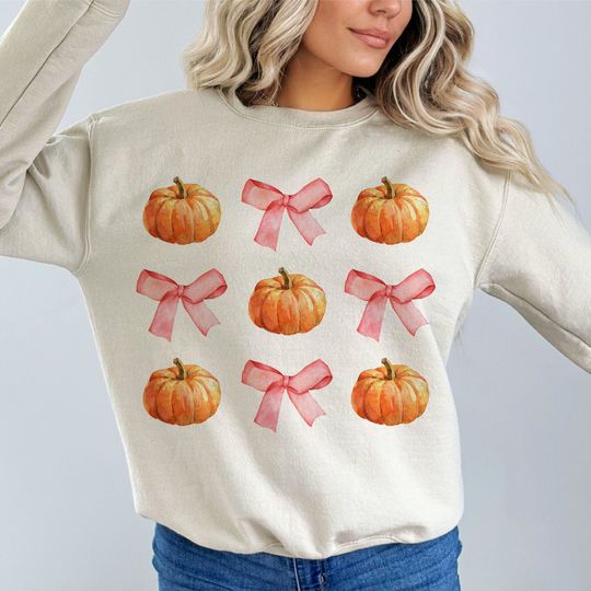 Pink Halloween Long Sleeve Cotton Sweatshirt, Spooky season png, Pink pumpkin Halloween Gifts for Friends