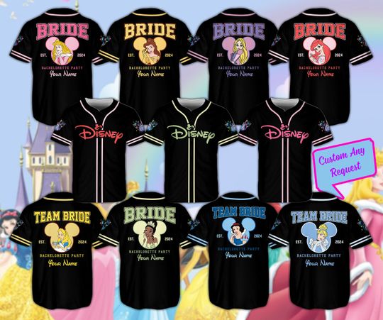 Custom Ddisneyland Baseball Jersey Ddisney Vacation Matching Shirt Personalized Ddisney Wedding Bride Shirt