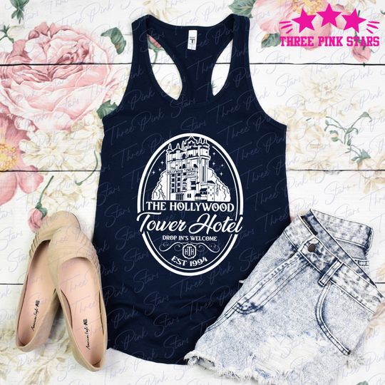 The Hollywood Tower Hotel Tank Top, Tower Of Terror Tank Top, Hollywood Studios Tank Top E4707
