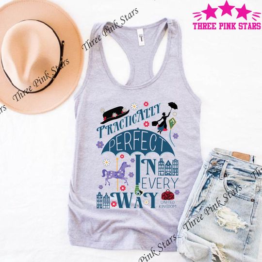 Mary Poppins Tank Top, Practically Perfect in Every Way Tank Top E4083