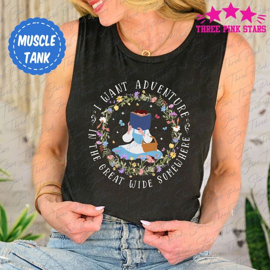 Belle's Book Muscle Tank, Beauty and the Beast Tank Top, Belle Princess Tank Top, Book Lover Gift E5295
