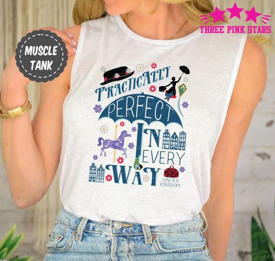 Mary Poppins Muscle Tank Top E4083