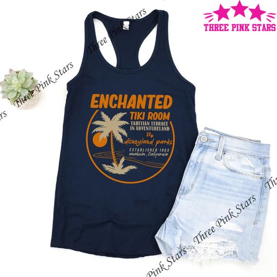 Enchanted Tiki Room Tank Top, Adventureland Polynesian Tank Top, Tahitian Tank Top E3655