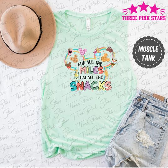 Epcot Snacks Running Muscle Tank, Magic Kingdom Runner Tank Top, Springtime Surprise Weekend Women's Muscle Tank E5072