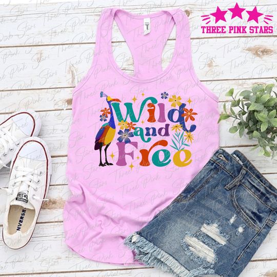 Kevin Pixar Up Movie Tank Top, Wild & Free Tank, Animal Kingdom Tank Top E5168