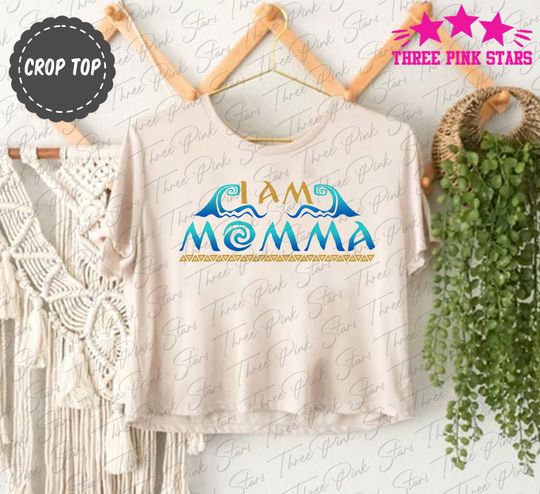 Moana Crop Top, Moana Mom Crop Tee, Princess Polynesian Tee E4945