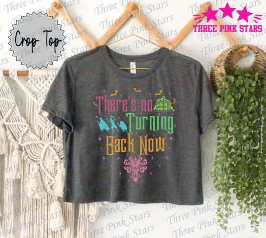 Haunted Mansion Running Crop Top, Halloween Running Crop Tee E5078