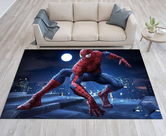 SpiderMan, Spider Man Rug, Kids Room Rug, Spiderman Rug, Gift For Him, Popular Rug, Boy Room Rug, Living Room Rugs, Gift Ideas