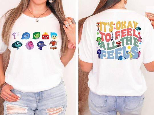 It's Okay To Feel All The Feels Shirt, Mental Health Shirt, Inclusion Shirt, Speech Therapy Tee, Disney Inside Out T-Shirt, Disney Gift