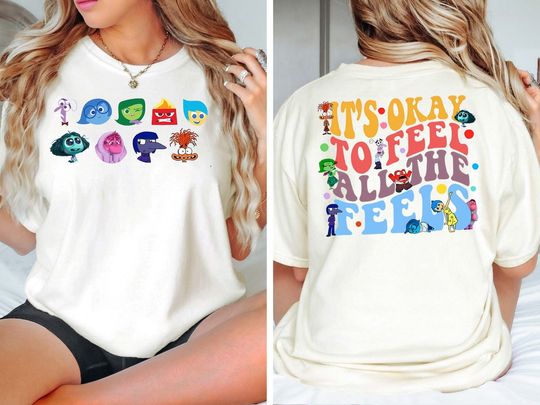 It's Okay To Feel All The Feels Shirt, Mental Health shirt,Disney Mental Health Shirt,Inclusion Shirt,Speech Therapy Tee,Disney Inside Shirt